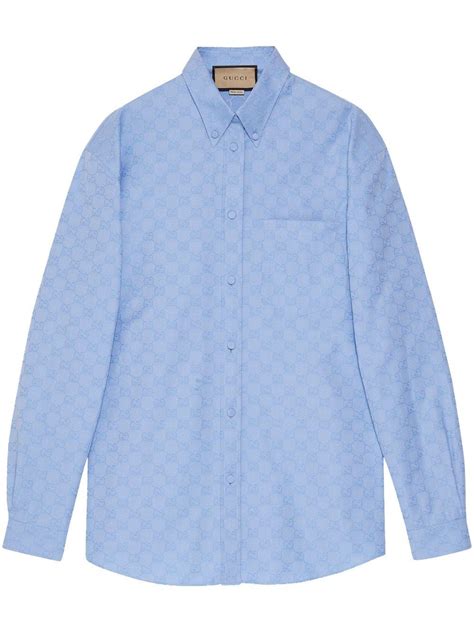 gucci gg supreme wolf shirt|GUCCI GG Supreme cotton Oxford.